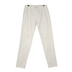 DEREK LAM 10 CROSBY Ivory Mid Rise Cropped Elastic Waist Pull On Pants SIZE 4